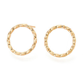 Латунь серьги, долговечный, твист кольцо, без никеля 