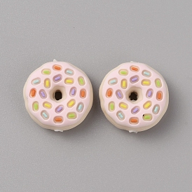 Perles de silicone en forme de beignet, perles à mâcher pour les jouets de dentition, Diy soins infirmiers colliers faisant
