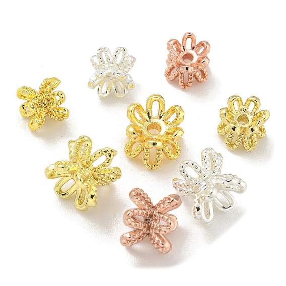 Шапочки и конусы для бусин, латунные, Двухсторонняя, долговечный, без свинца и без кадмия