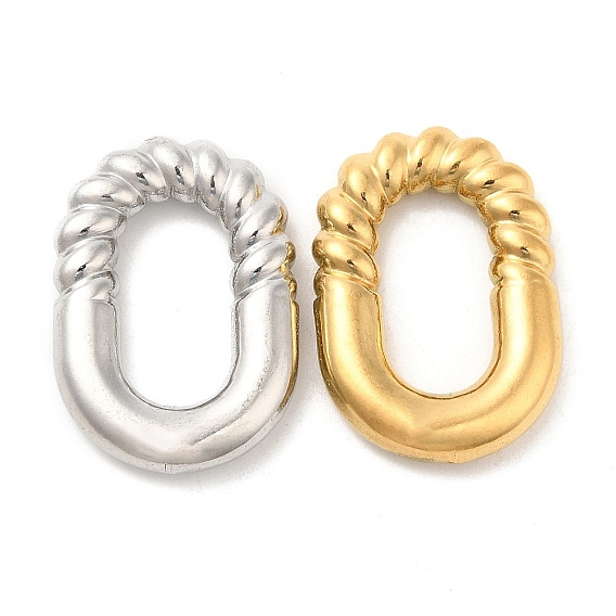 304 Соединительные кольца из нержавеющей стали, ионное напыление (IP), наполовину скрученный, овальные