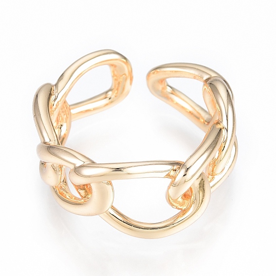 Латунная овальная открытая манжета для женщин, без никеля 