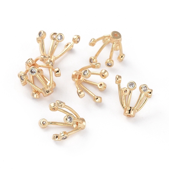 6-лепесток из латуни шарик крышки, с четким кубического циркония, цветок, долговечный