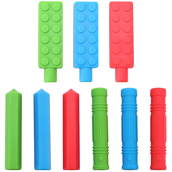 9шт. 9 стили силиконовые колпачки для карандашей