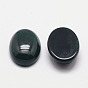 Cabochons en agate noire naturelles, teint, ovale