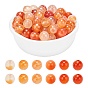 Dyed Natural Agate Faceted Round Beads Strands