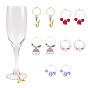 Ion Plating(IP) 316L Surgical Stainless Steel Hoop Earring Findings, Wine Glass Charms Findings