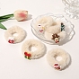 Plush Elastic Hair Accessories, with Christmas Resin Cabochons, for Girls or Women, Scrunchie/Scrunchy Hair Ties