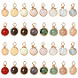 32Pcs 16 Styles Natural & Synthetic Gemstone Pendants, with Copper Wire