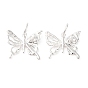 925 стерлингов серебряные подвески, полые подвески-бабочки с соединительными кольцами и 925 штампом