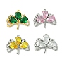Латунные подвески, со стеклом, клевер амулеты