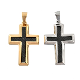 304 подвески из нержавеющей стали, с углеродным волокном, крест очарование, вакуумное покрытие pvd