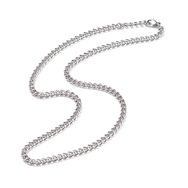 304 Stainless Steel Curb Chains Necklace for Men Women