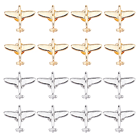 16 шт. 2 цвета броши-самолеты, булавки для лацканов из сплава для одежды рюкзака