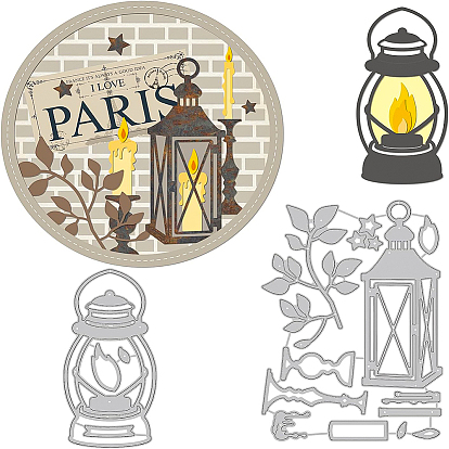 2 шт 2 стили трафареты для штампов из углеродистой стали, для diy scrapbooking, Фотоальбом, декоративная бумага для тиснения, ретро керосиновая лампа узор