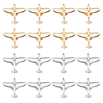 16 шт. 2 цвета броши-самолеты, булавки для лацканов из сплава для одежды рюкзака