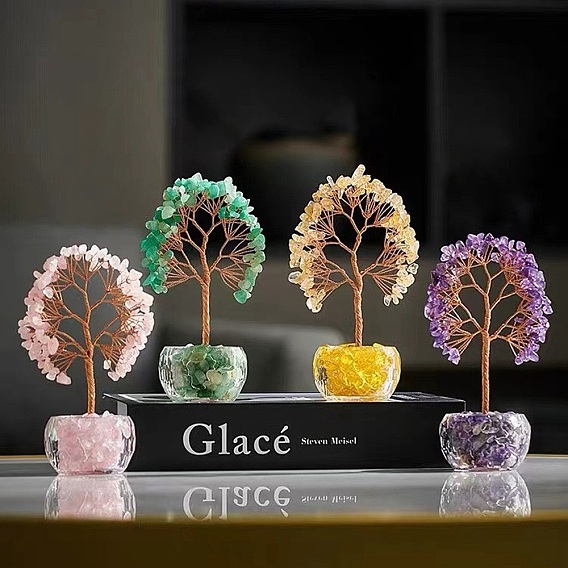 Украшения дисплея скульптуры из натурального драгоценного камня, для домашнего офисного стола, дерево