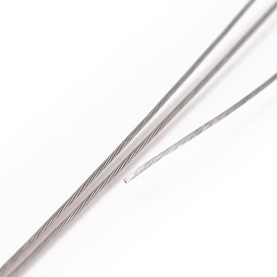 (Vente de liquidation pour article défectueux : bobine cassée), Fil de queue de tigre, acier inoxydable revêtu de nylon, tour torsadée