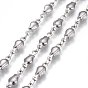 304 Stainless Steel Link Chains, Soldered, Ion Plating(IP), Flower