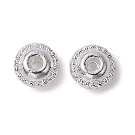 Alloy Spacer Beads, Long-Lasting Plated, Flat Round