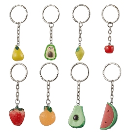 Alloy with Resin Keychain, Fruit