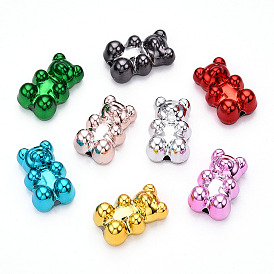 UV Plating Acrylic Beads, Bear