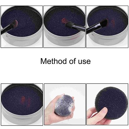 PandaHall Elite Makeup Brush Cleaner Sponge, Remover Color From Brush