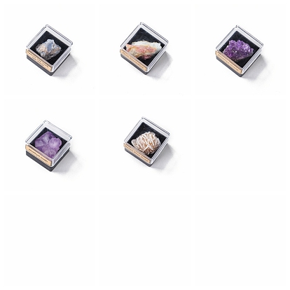 Грубые необработанные украшения из натуральных драгоценных камней, Неправильный лечебный камень Рейки в пластиковой коробке, для украшения дома