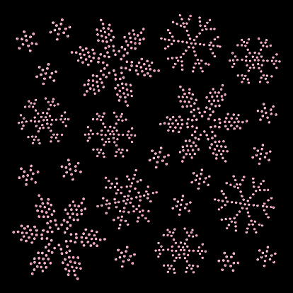 Snowflake Pattern Hotfix Rhinestones, Glass Rhinestone Decoration, Christmas