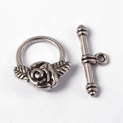 Tibetan Style Toggle Clasps, Lead Free & Cadmium Free & Nickel Free