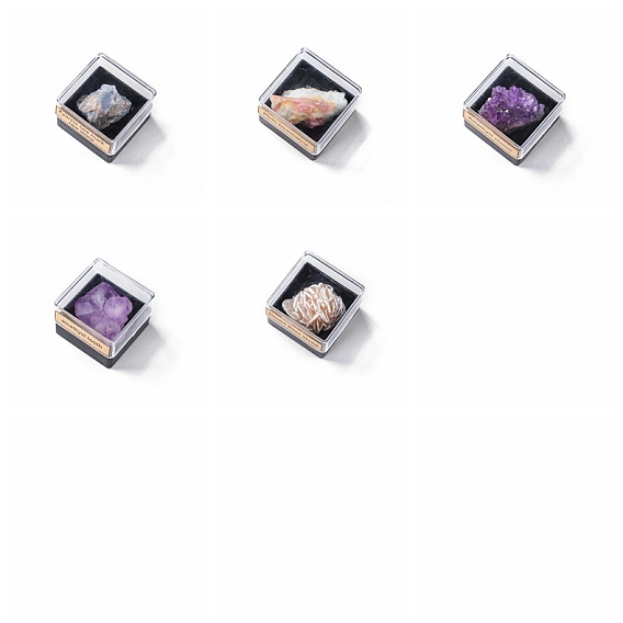 Грубые необработанные украшения из натуральных драгоценных камней, Неправильный лечебный камень Рейки в пластиковой коробке, для украшения дома