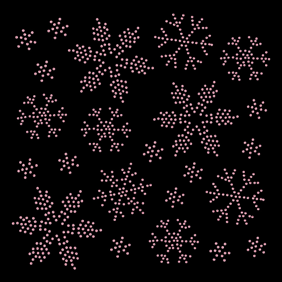 Snowflake Pattern Hotfix Rhinestones, Glass Rhinestone Decoration, Christmas