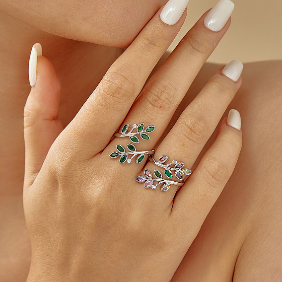 Кольца-манжеты из листовой латуни со стразами, идеально подходит для ежедневного ношения или в качестве подарка на вечеринку