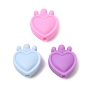 Silicone Focal Beads, Heart & Crown