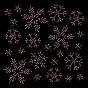 Snowflake Pattern Hotfix Rhinestones, Glass Rhinestone Decoration, Christmas