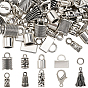 Набор для изготовления ювелирных изделий своими руками, включая концы шнура из сплава и застежки-лобстеры, латунные кольца прыжок открыт