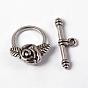 Tibetan Style Toggle Clasps, Lead Free & Cadmium Free & Nickel Free