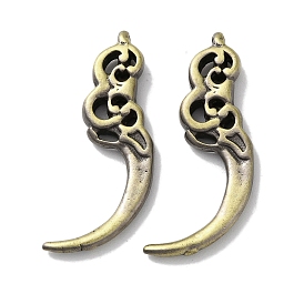 Tibetan Style Brass Pendants, Cadmium Free & Lead Free, Moon