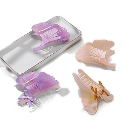 Заколки для волос в форме когтей из ацетата целлюлозы, аксессуары для волос для женщин и девочек, лист