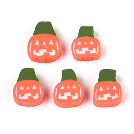 Бусины из полимерной глины ручной работы на Хэллоуин, тыква