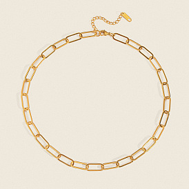 Европейские 7мм 304 цепочки-скрепки из нержавеющей стали для женщин