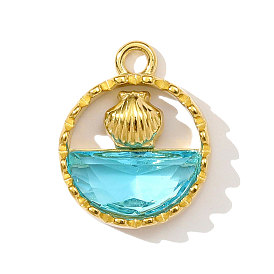 304 нержавеющая сталь с подвесками из кубического циркония, круглые подвески, ионное покрытие (ip), реальный 18 k позолоченный