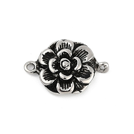 304 Stainless Steel Flower Connector Charms