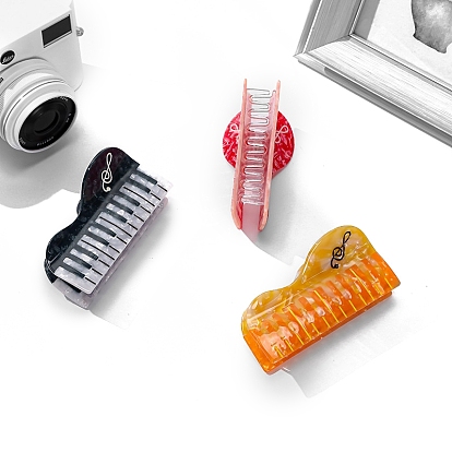 Заколки для волос с когтями из ацетата целлюлозы (смола), пианино, аксессуары для волос для женщин и девочек