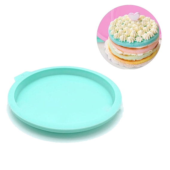 DIY Food Grade Silicone Molds, Cake Pan Molds, For DIY Chiffon Cake Bakeware, Flat Round