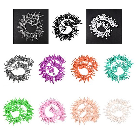 Нити бусин из непрозрачного акрила, имитирующие кораллы, самородки