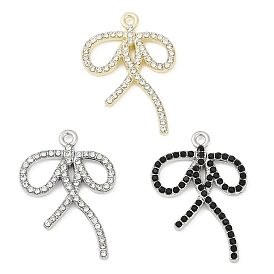 Подвески из сплава и страза, стойки покрытие, без кадмия, без никеля и без свинца, бантом