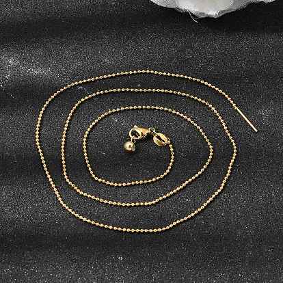 1.2 мм, унисекс 304 цепочки из нержавеющей стали с шариками, регулируемые ожерелья-слайдеры