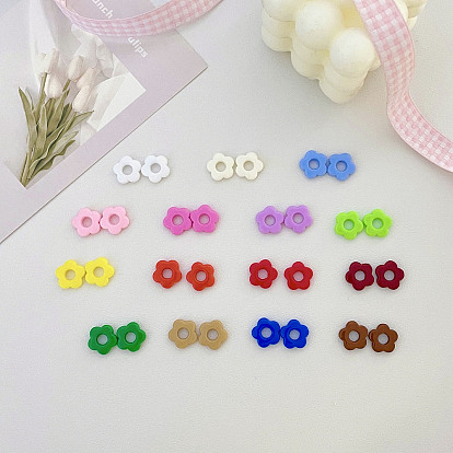 Opaques cadres de perles acryliques, fleur