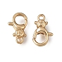 Brass Lobster Claw Clasps, Bear, Nickel Free