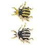 Épingles en émail coccinelle, épinglettes en strass en alliage pour vêtements de sac à dos, or